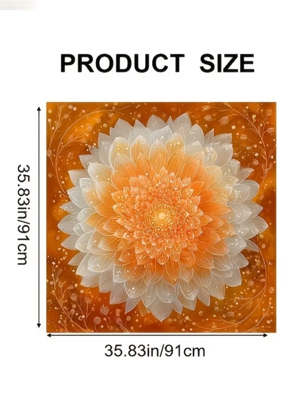 Elegant Floral Neck Scarf - Orange Creamsicle